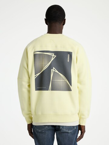 Sweat-shirt 'Ido ' CHASIN' en jaune : devant