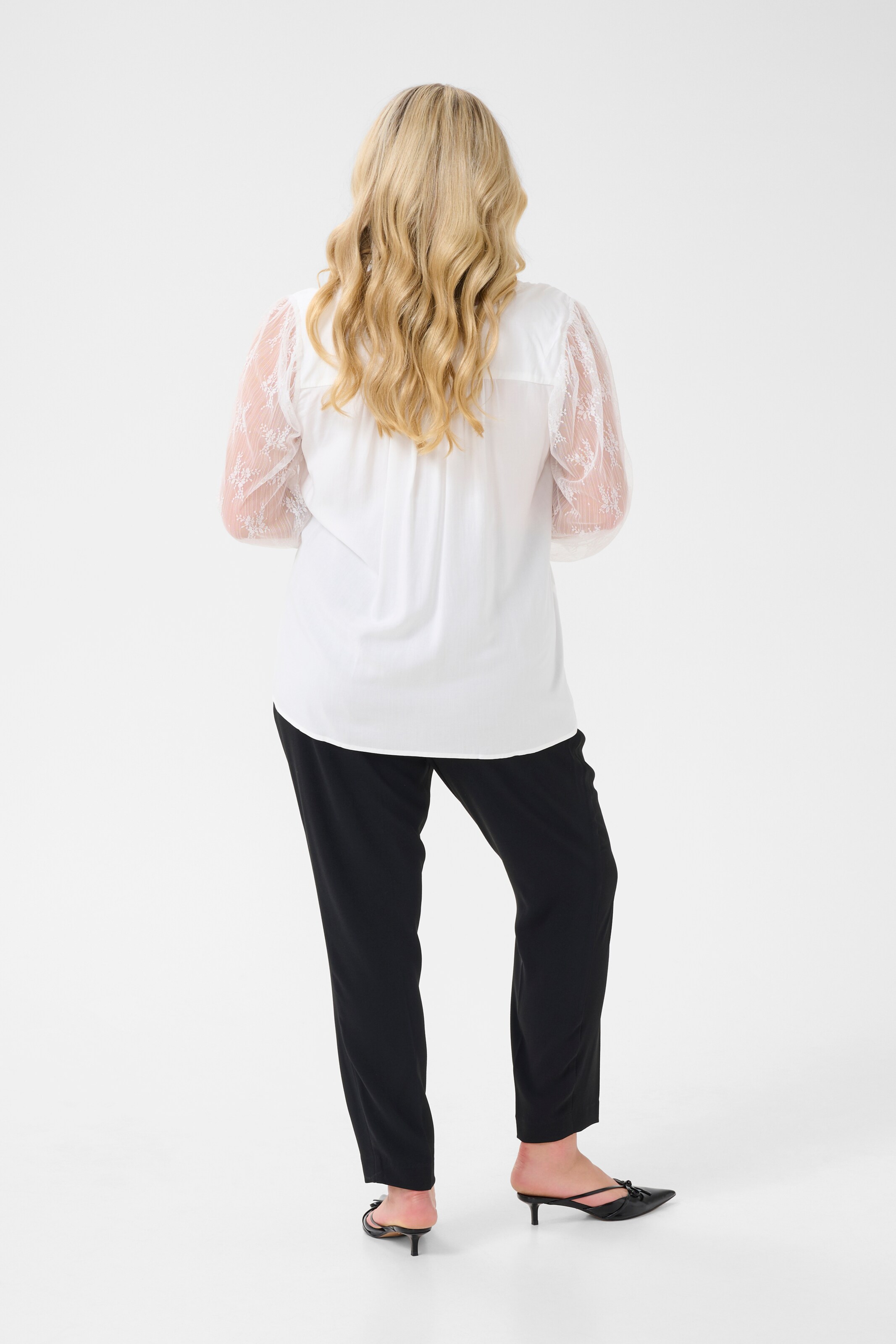 KAFFE CURVE Bluse 'Freya' in Weiß