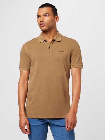 Coupe regular T-Shirt 'Prime' BOSS en beige : devant