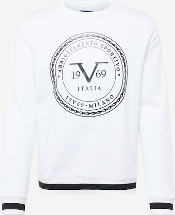 19V69 ITALIA Sweatshirt 'BEN' i vit: framsida