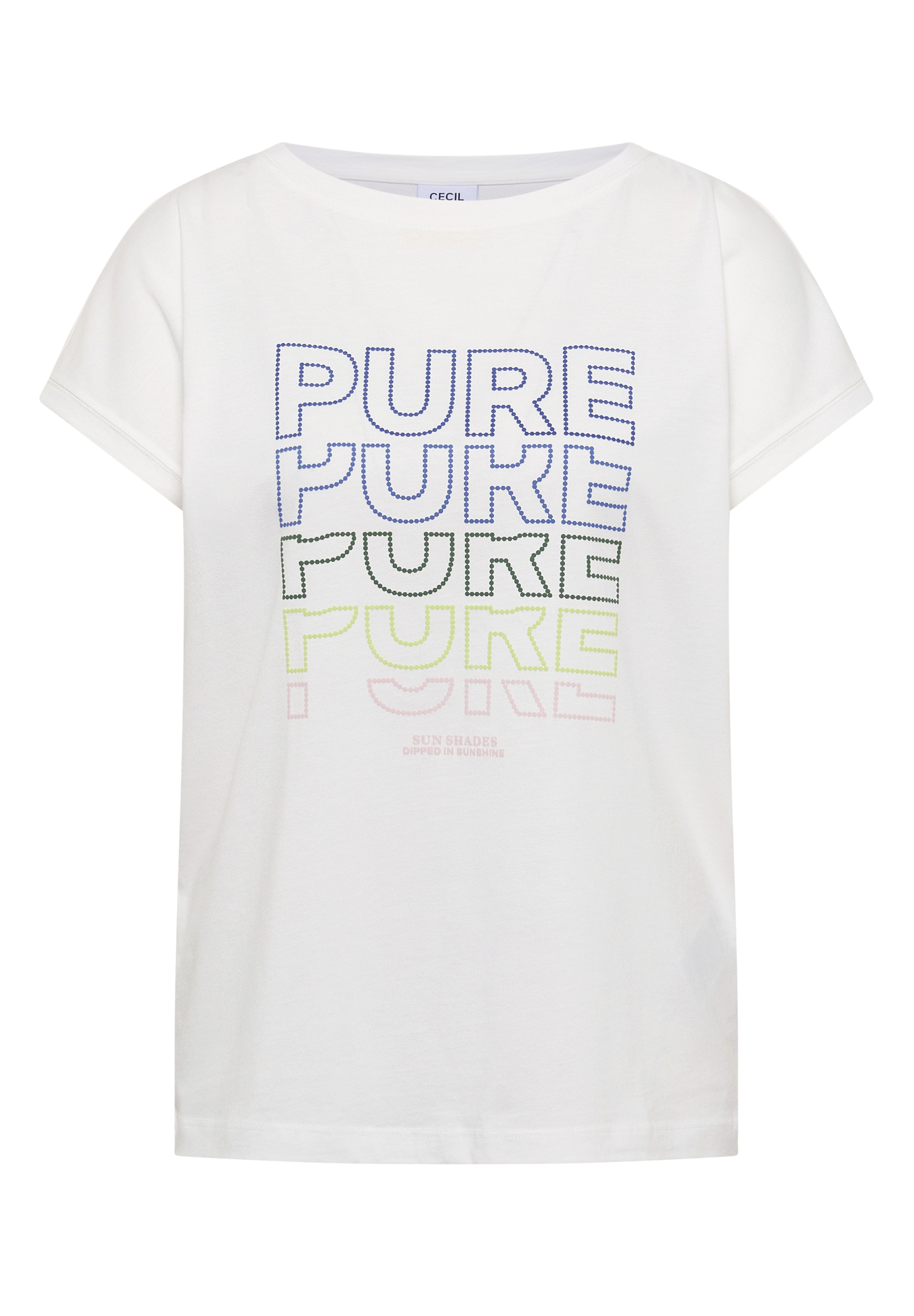 CECIL T-shirt 'Pure' i vit: framsida