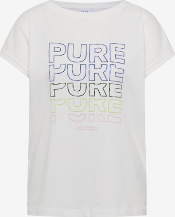 CECIL T-Shirt 'Pure' in Weiß: Vorderseite