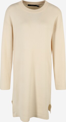 Vero Moda Tall Gebreide jurk 'GOLD' in Beige: voorkant