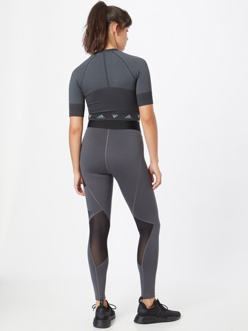 ADIDAS SPORTSWEAR Slimfit Sporthose 'Techfit' in Grau