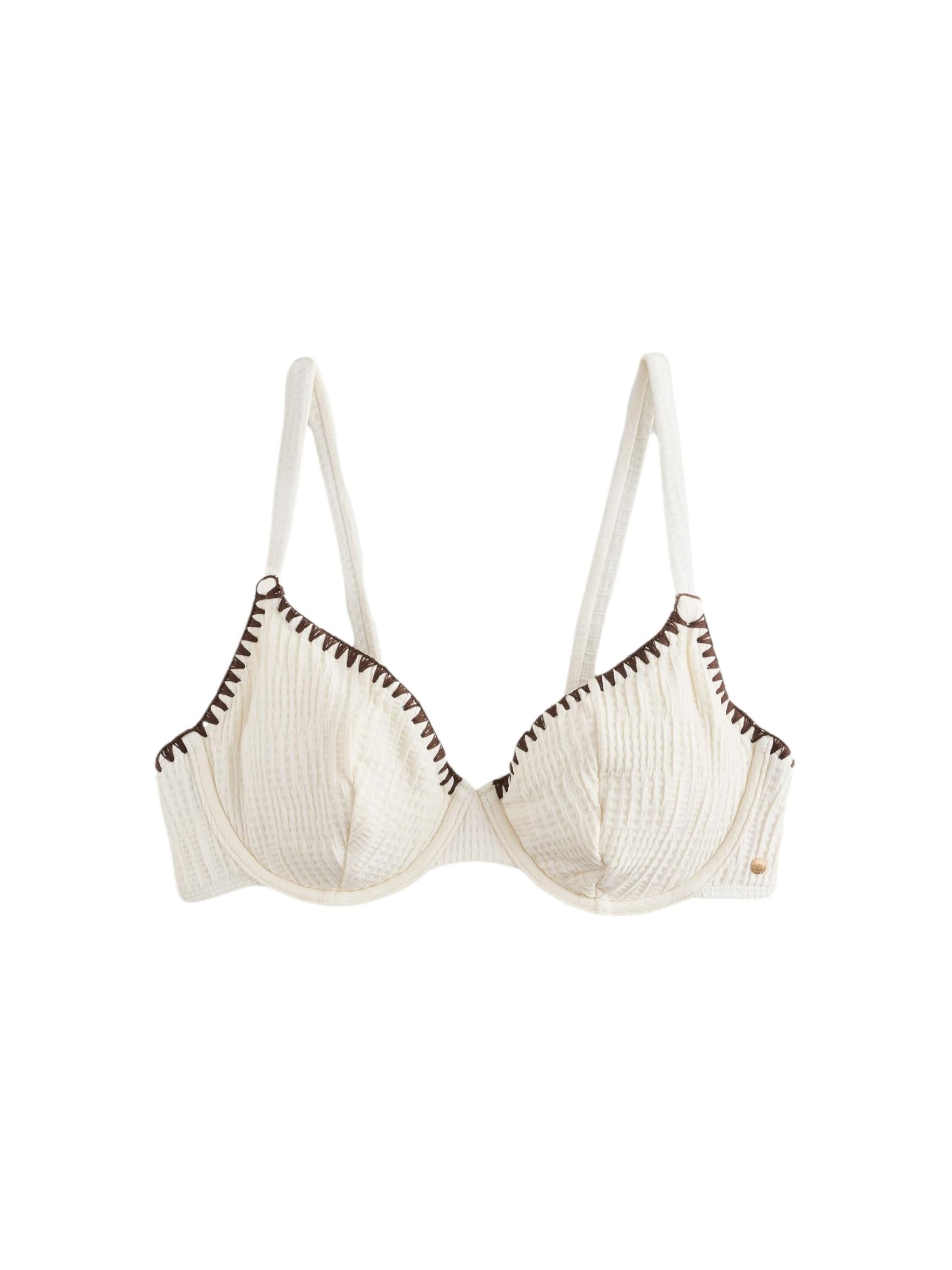 Mint Velvet T-shirt Bikinitop in Wit: voorkant