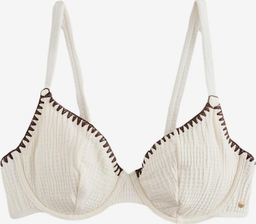 Mint Velvet Bikini Top in White: front