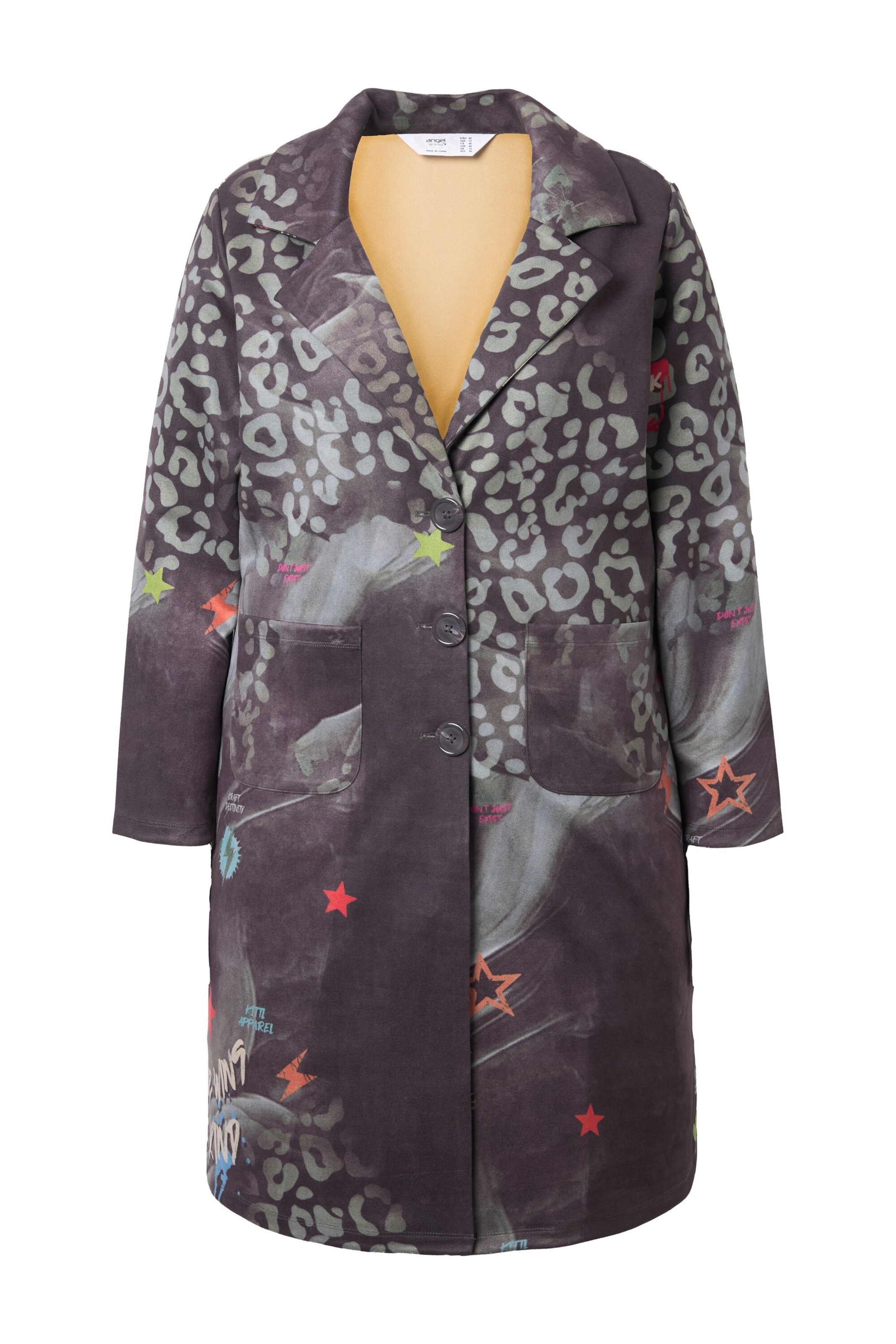 Angel of Style Tussenjas in de kleur Grijs / Antraciet / Rood, Productweergave