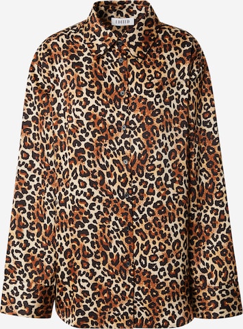 Camicia da donna 'Leonora' di EDITED in marrone: frontale