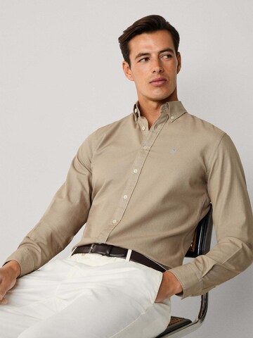 Hackett London Regular fit Overhemd ' Ess ' in Beige