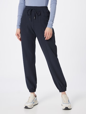 MOS MOSH Tapered Trousers in Blue: front