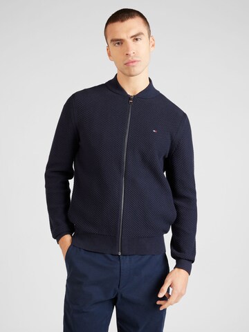 Vestes en maille TOMMY HILFIGER en bleu : devant