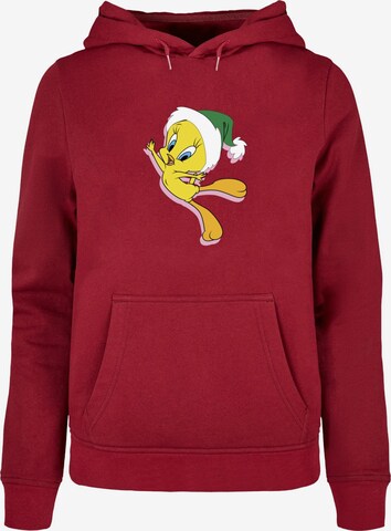 ABSOLUTE CULT Sweatshirt 'Looney Tunes - Tweety Christmas Hat' in Red: front