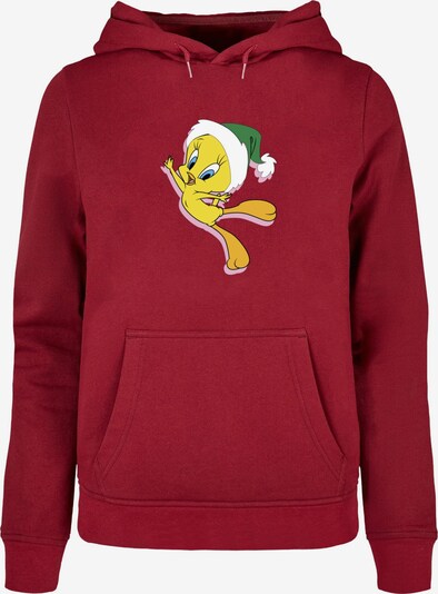 ABSOLUTE CULT Sweatshirt 'Looney Tunes - Tweety Christmas Hat' in gelb / grün / rubinrot / weiß, Produktansicht