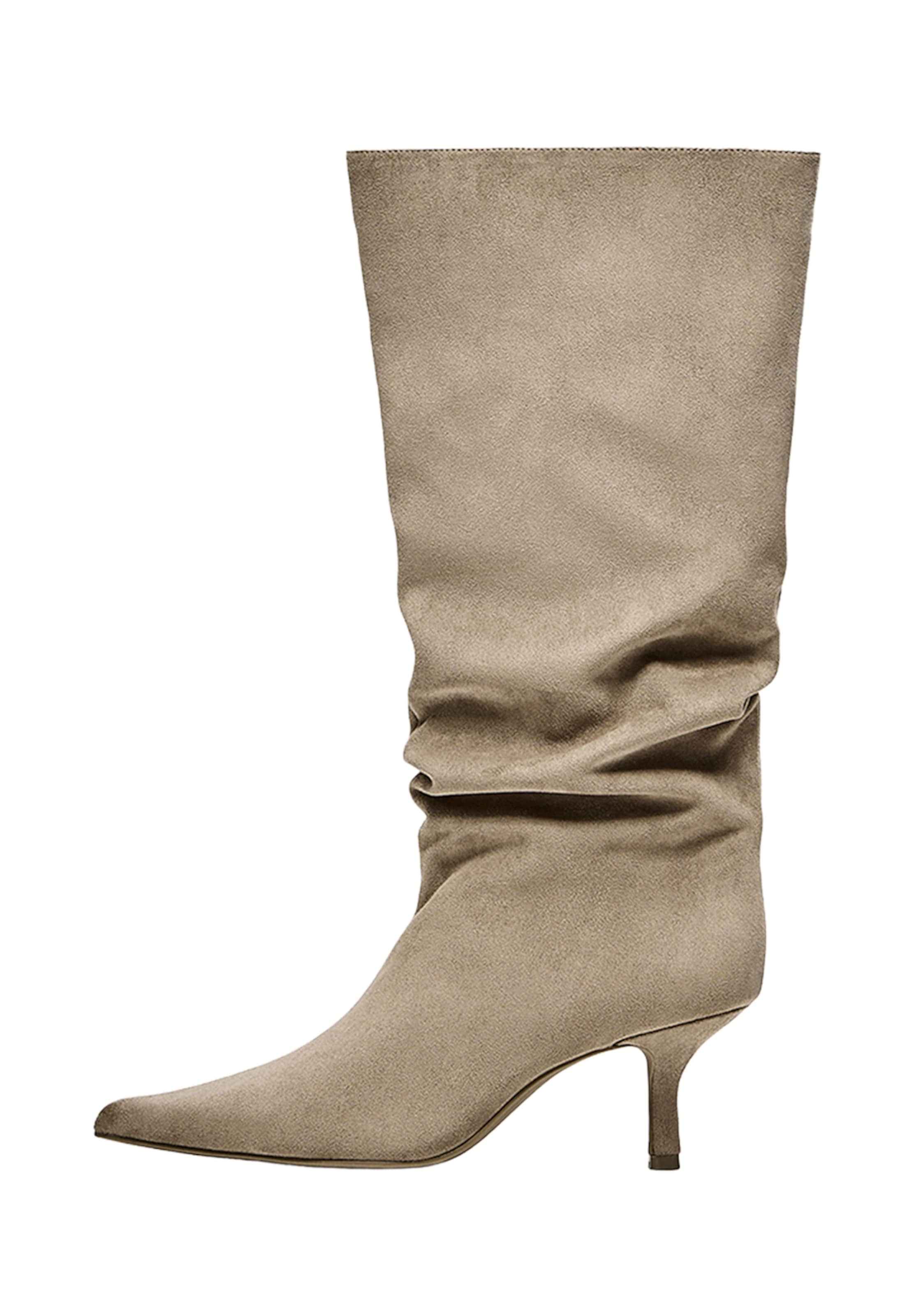 Bershka Bottes en 36 en beige foncé, Vue avec produit