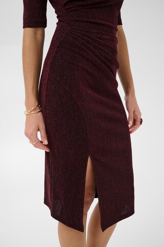Cream Jurk in Rood