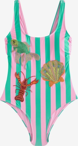 NextT-shirt Jednodijelni kupaći kostim - roza boja: prednji dio