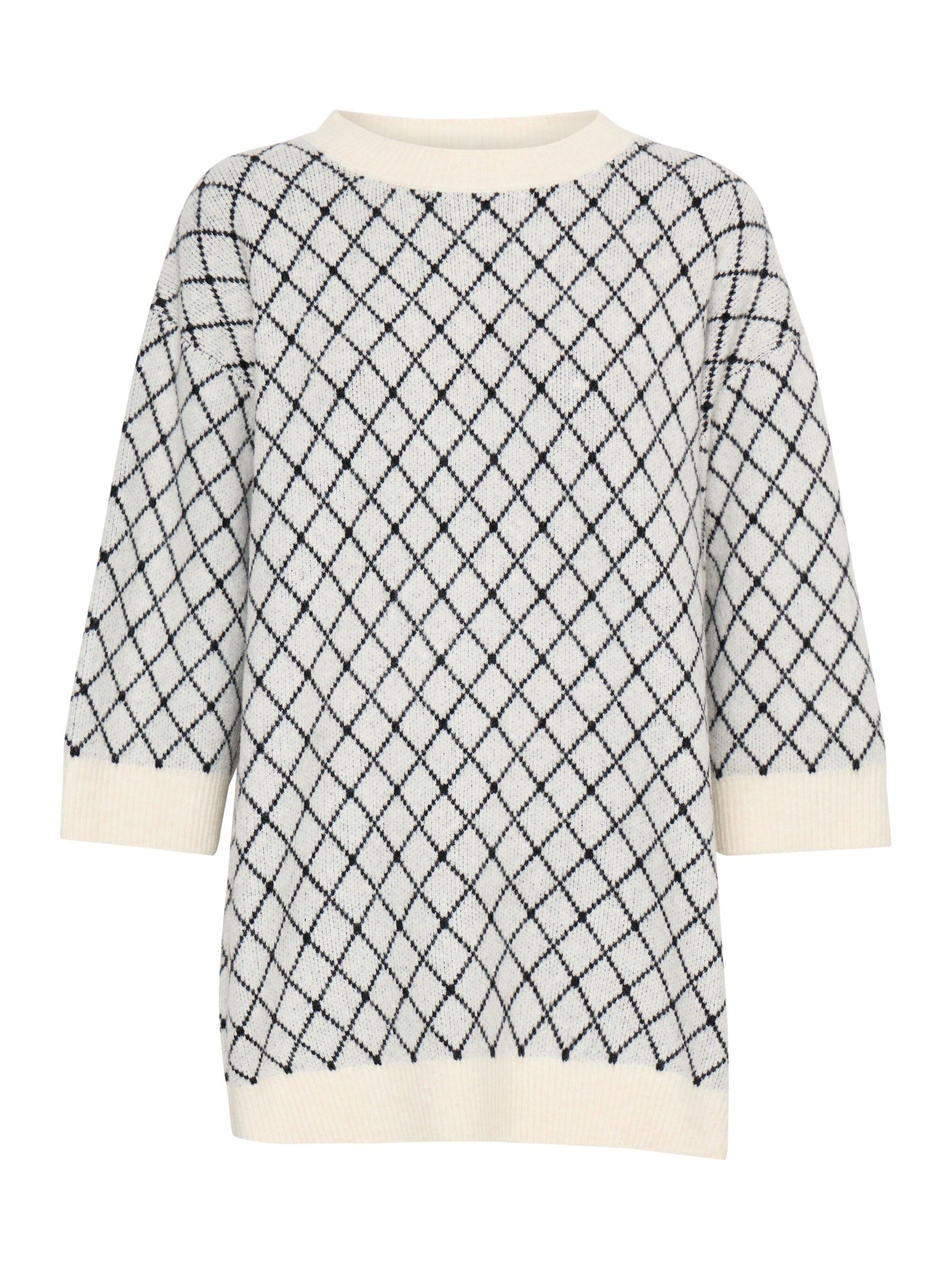 ICHI Trui 'Alvino' in Wit: voorkant