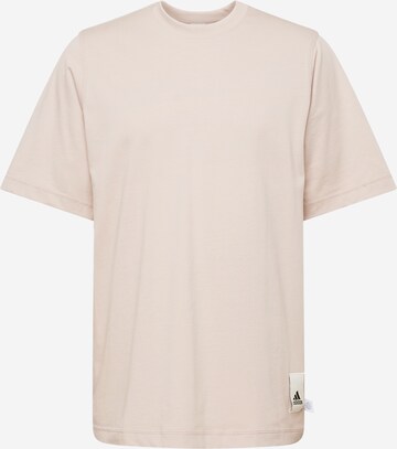 T-Shirt fonctionnel 'Lounge' ADIDAS SPORTSWEAR en marron : devant