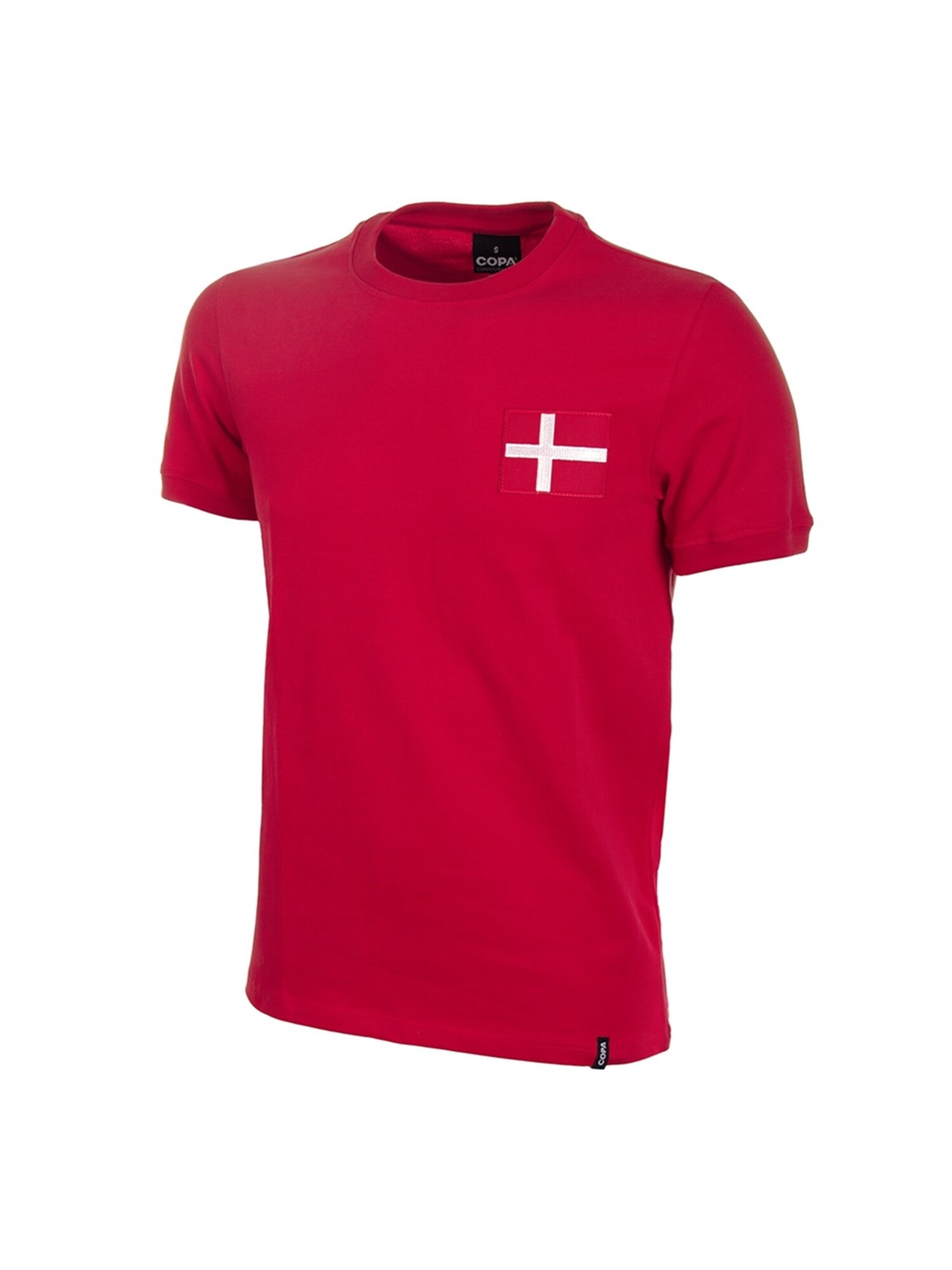 Copa Jersey 'Retro Dänemark 1970er' in Red: front