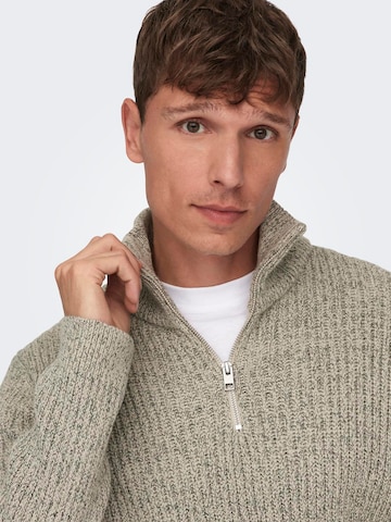 Only & Sons Sweater 'ONSMALAKI' in Grey