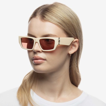 LE SPECS - Óculos de sol 'Measures' em bege: frente