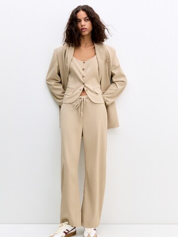 Loosefit Pantalon Pull&Bear en beige