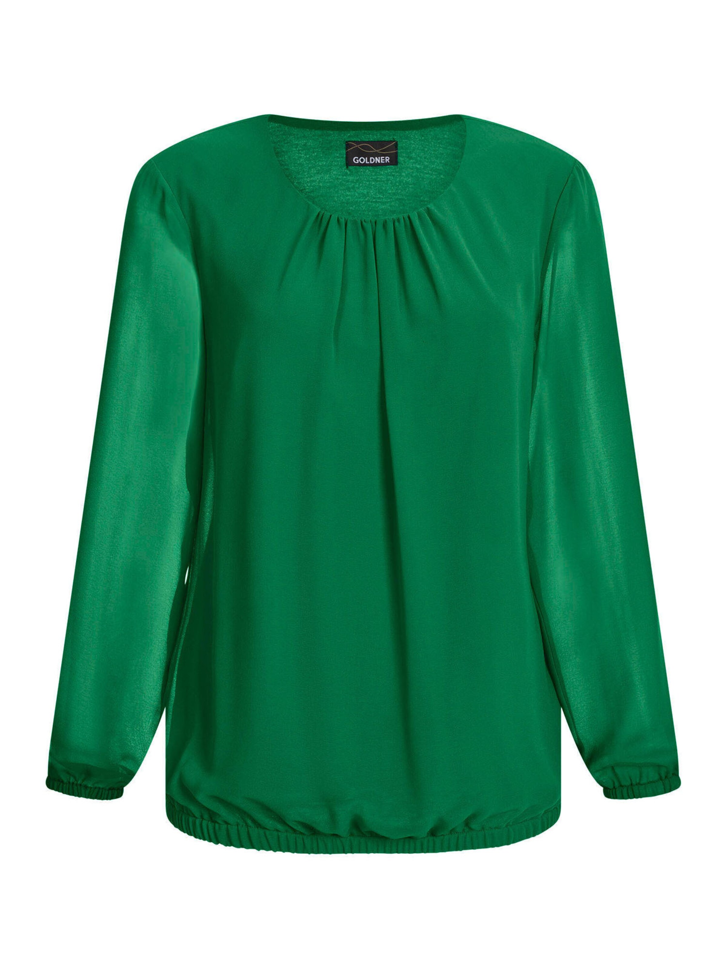 Goldner Blouse in Groen: voorkant