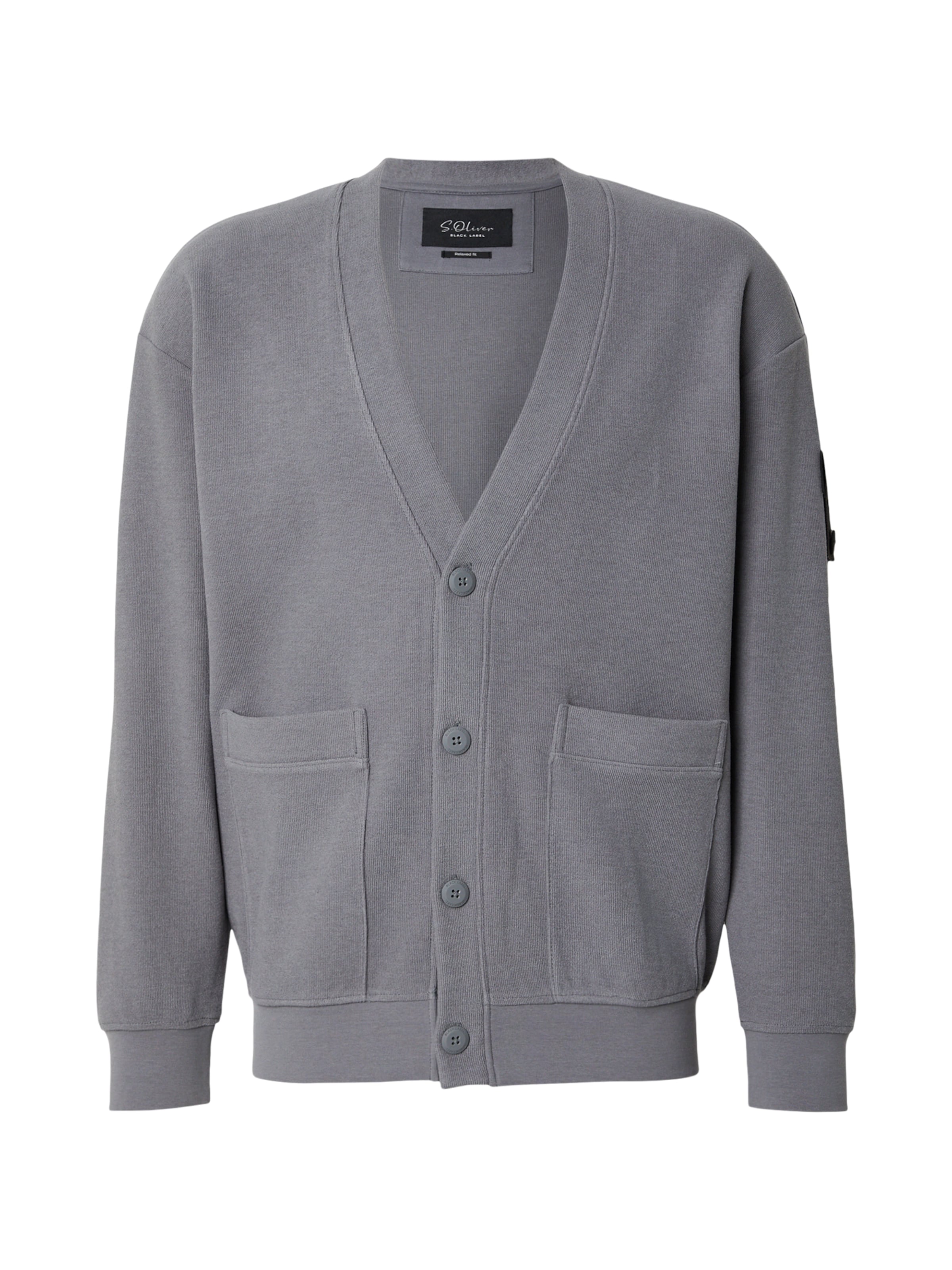 s.Oliver Ζακέτα φούτερ σε γκρι: μπροστά