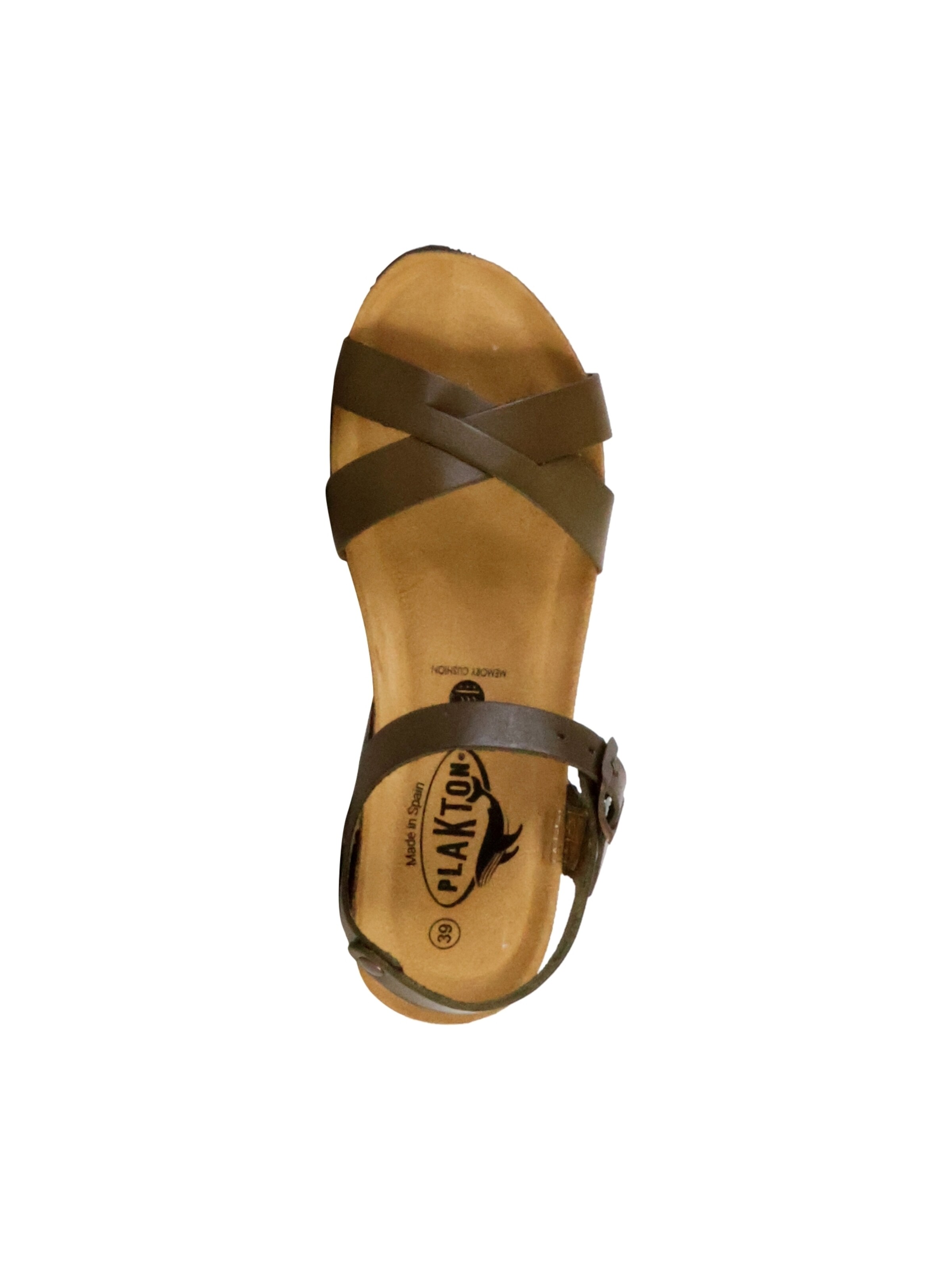 Plakton - Sandalias 'So Final Leder Keilsandalen' en marrón