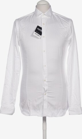 JACK & JONES Button Up Shirt in S in White: front
