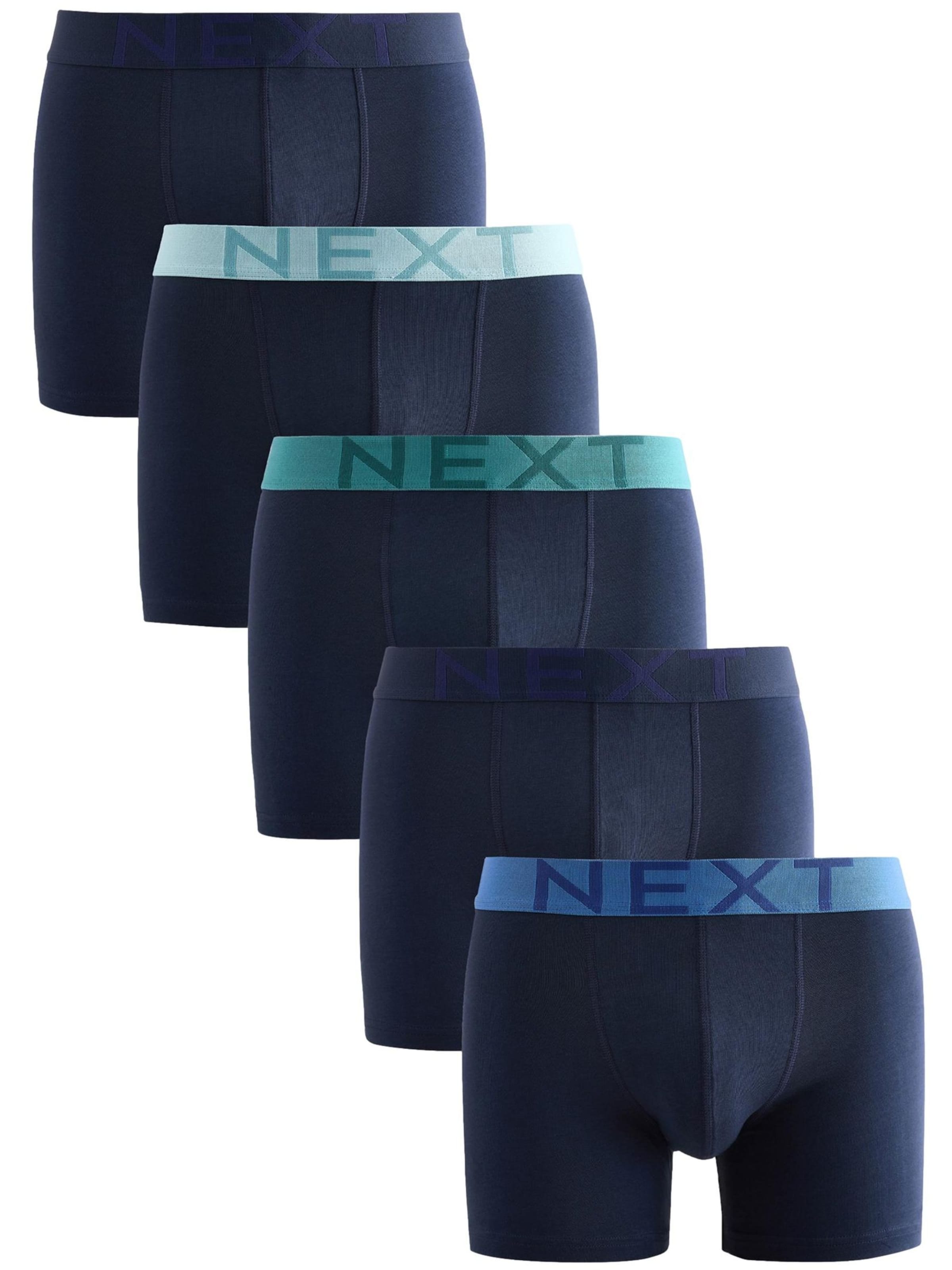 Boxeri Next pe albastru / bleumarin / verde mentă / verde pastel, Vizualizare produs