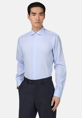 Boggi Milano Regular fit Button Up Shirt in Blue: front