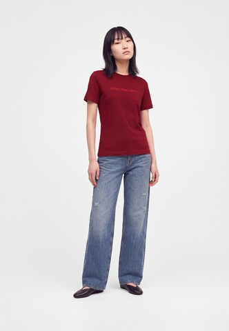 Calvin Klein JeansMajica 'Classic' - crvena boja: prednji dio
