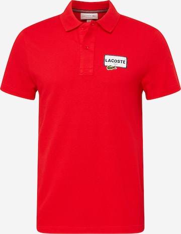 T-Shirt LACOSTE en rouge : devant