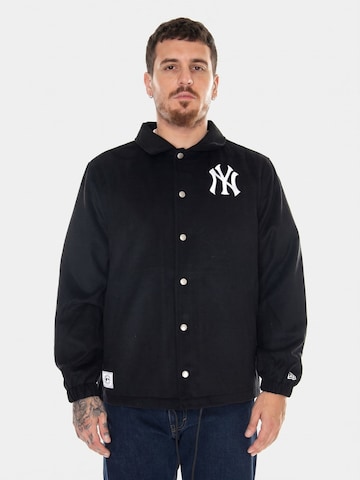 NEW ERA Übergangsjacke 'MLB Coaches'‌‌‌‌‌‌‌‌‌‌ in Schwarz: Vorderseite