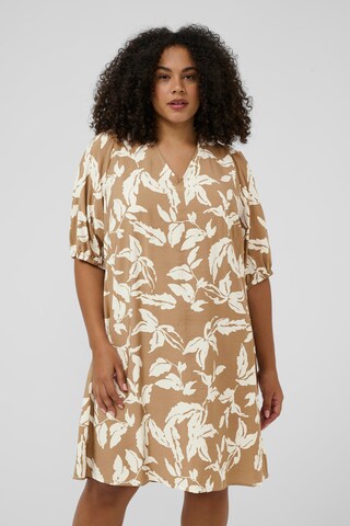 KAFFE CURVE Kleid 'KCMarla' in Beige: Vorderseite