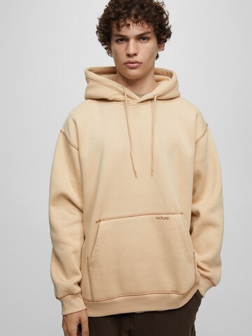 Pull&Bear Sweatshirt in Beige: voorkant