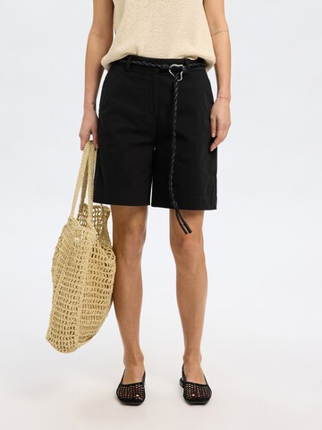 Loosefit Pantaloni chino 'SLFVienna' di SELECTED FEMME in nero: frontale