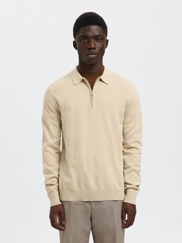 SELECTED Pullover 'SLHBERG' in Beige: Vorderseite