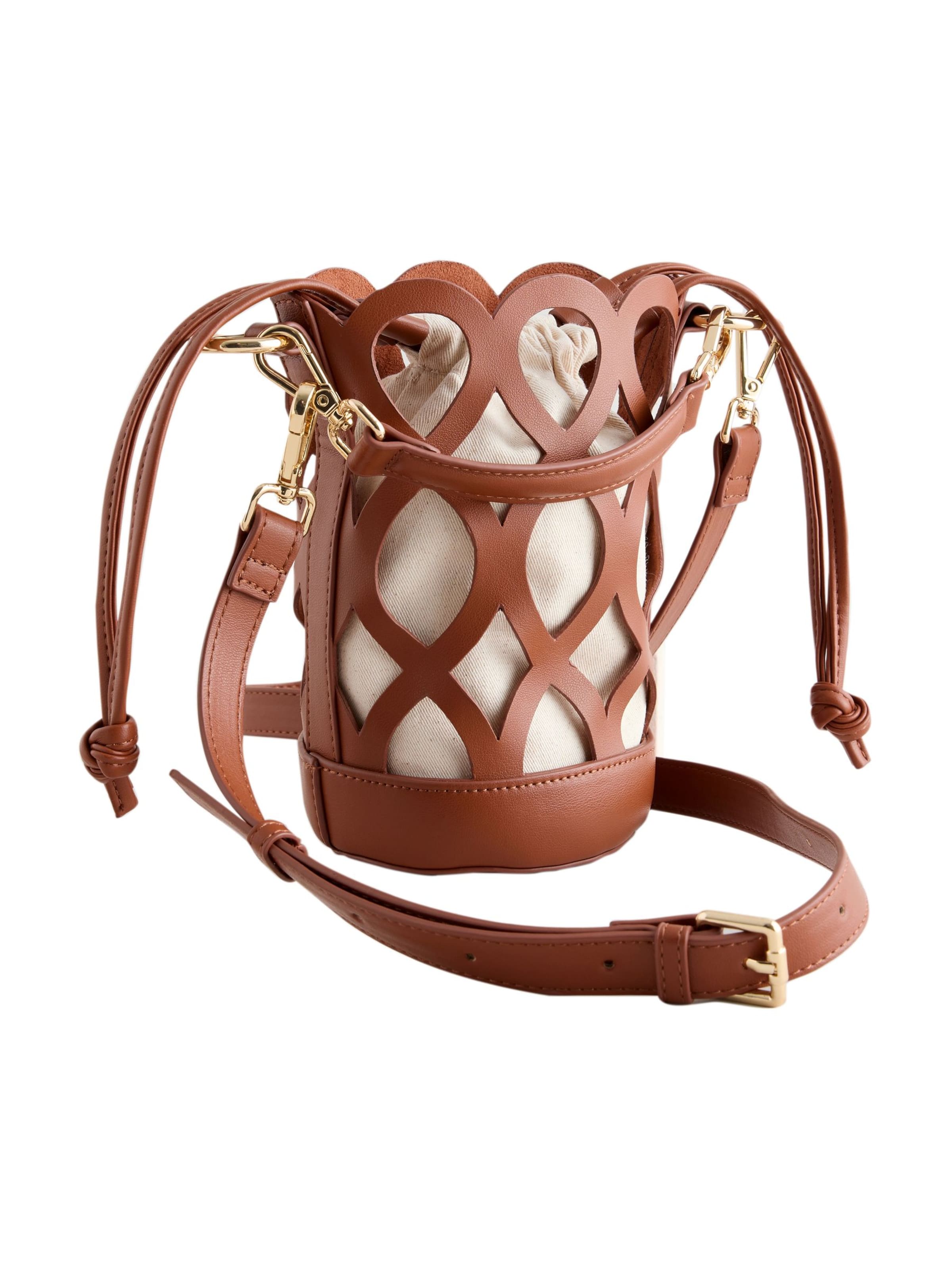 Next Shoulder bag in Cream / Brown / Gold, Item view