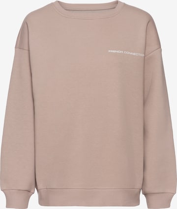 Sweat-shirt French Connection LM en beige : devant