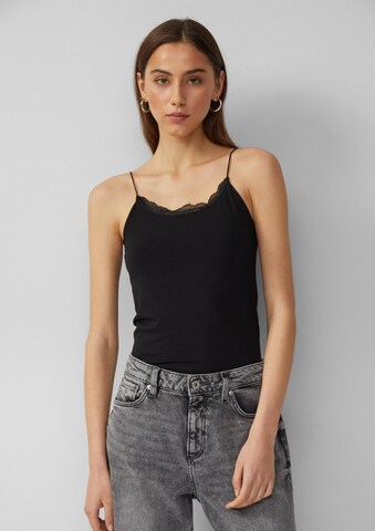 QS Top in Zwart: voorkant