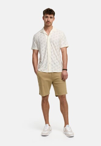 INDICODE JEANS Regular fit Overhemd 'Jerry ' in Beige