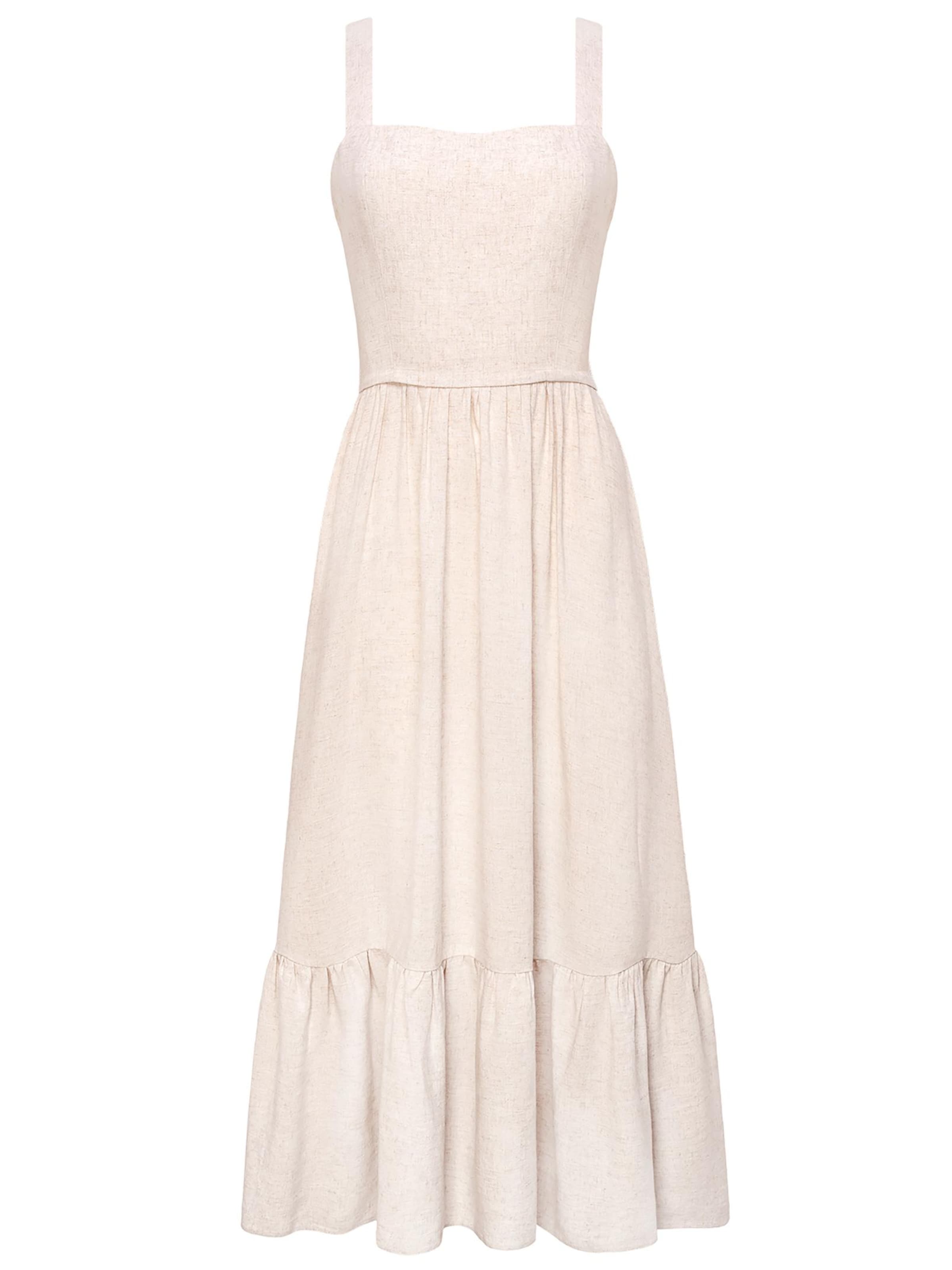 mandragora Kleid 'Meg'‌‌‌‌‌‌‌‌ in Beige: Vorderseite