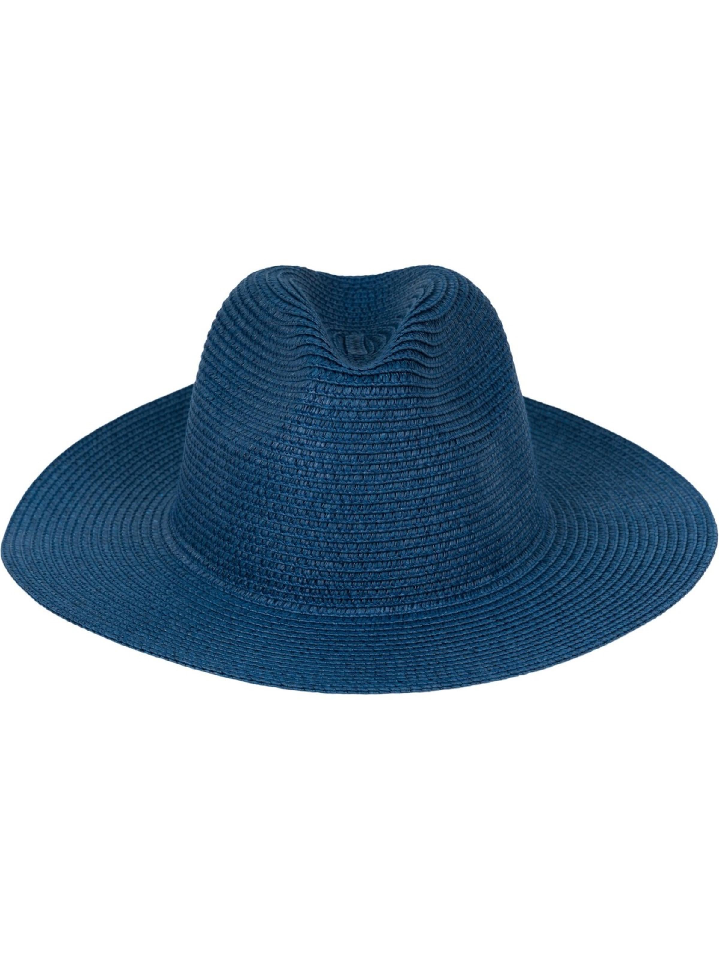 styleBREAKER Hat 'Panama Strohhut - Knautschhut' in Blue