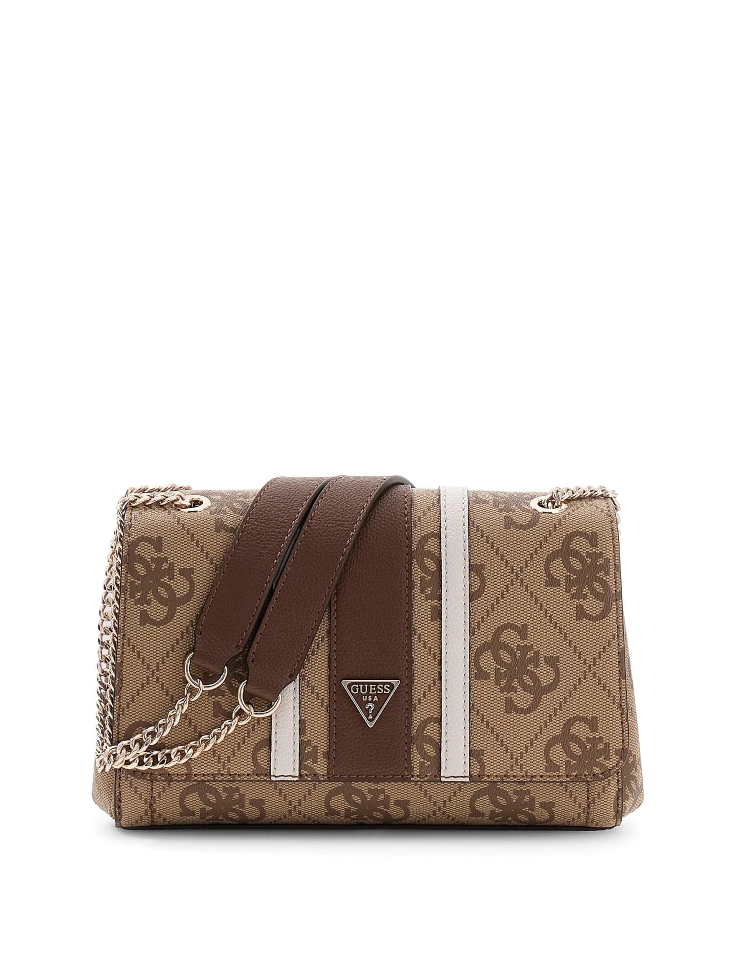 GUESS Shoulder Bag 'Noelle' in Brown: front