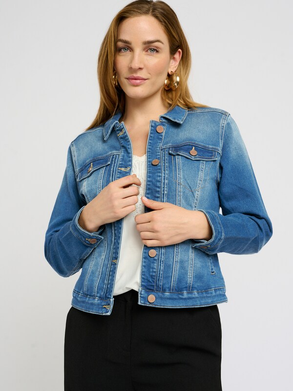 Cream Between-Season Jacket 'Rota' in Blue Denim