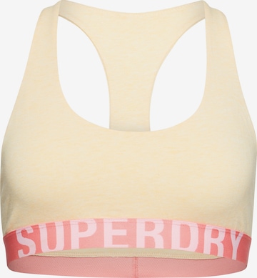 Soutien-gorge de sport Superdry en beige : devant