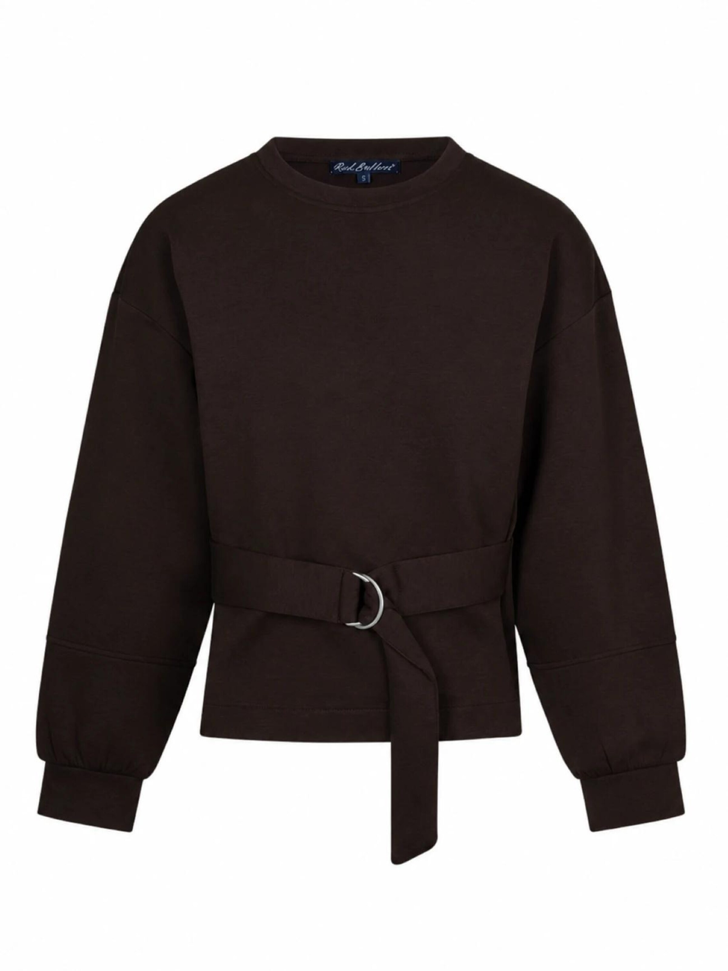 Red Button Trui 'RB Shakira espresso sweater' in Bruin: voorkant