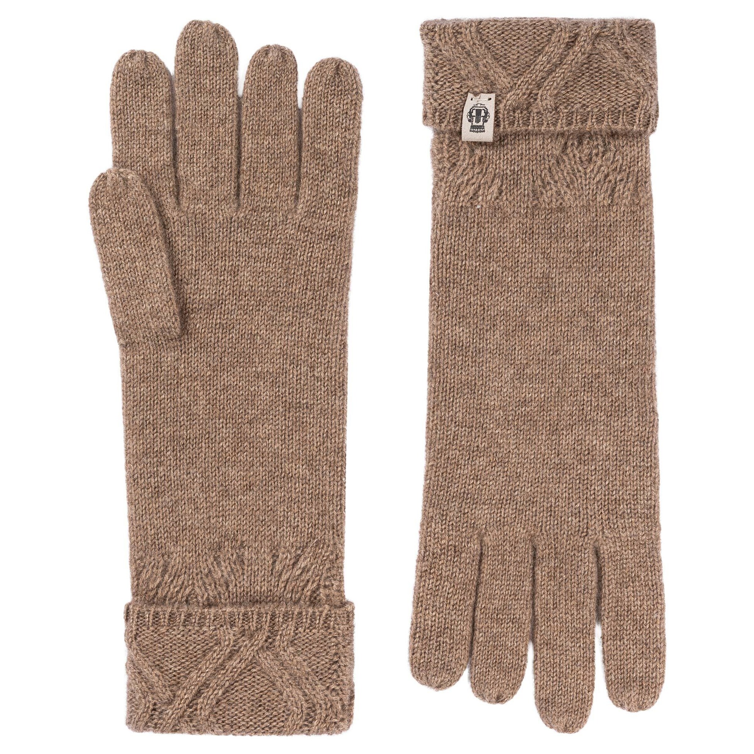 Roeckl Vingerhandschoenen 'FROZEN WINTER' in Beige: voorkant